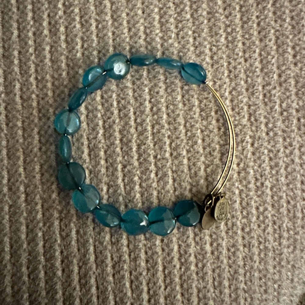 Alex and Ani turquoise beaded bangle bracelet